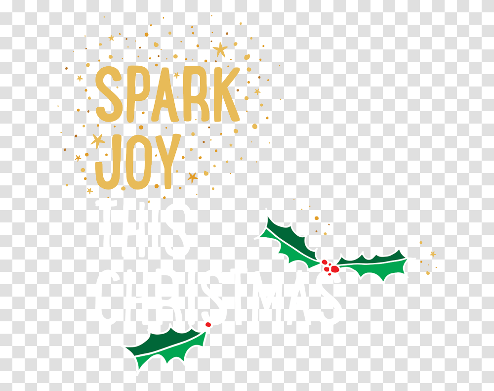 Spark Joy This Christmas, Paper, Floral Design Transparent Png