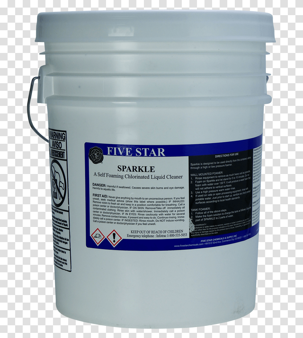 Sparkle 5 Gal Product With Gallons Label In Front, Paint Container, Bucket Transparent Png