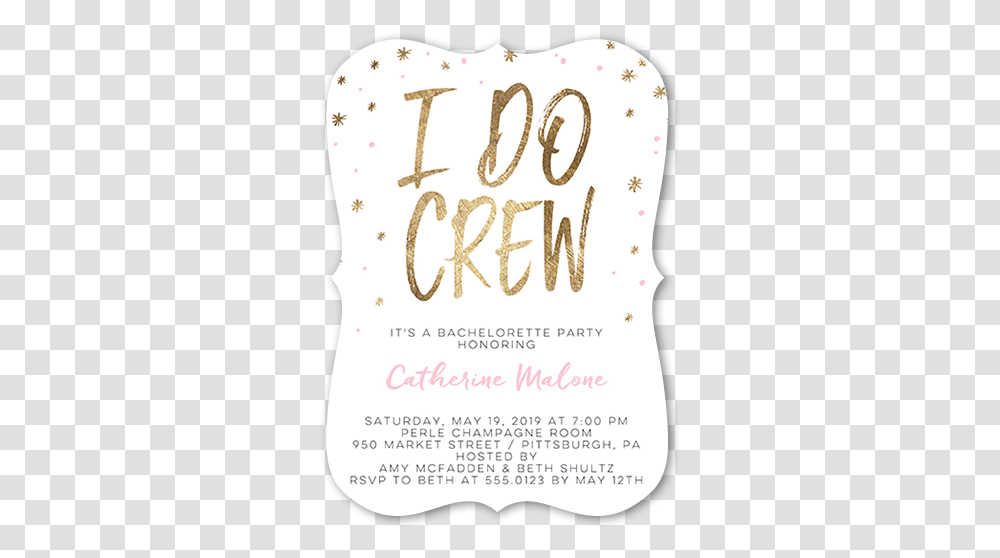 Sparkle Crew 5x7 Stationery Card For Party, Pillow, Cushion, Text, Paper Transparent Png