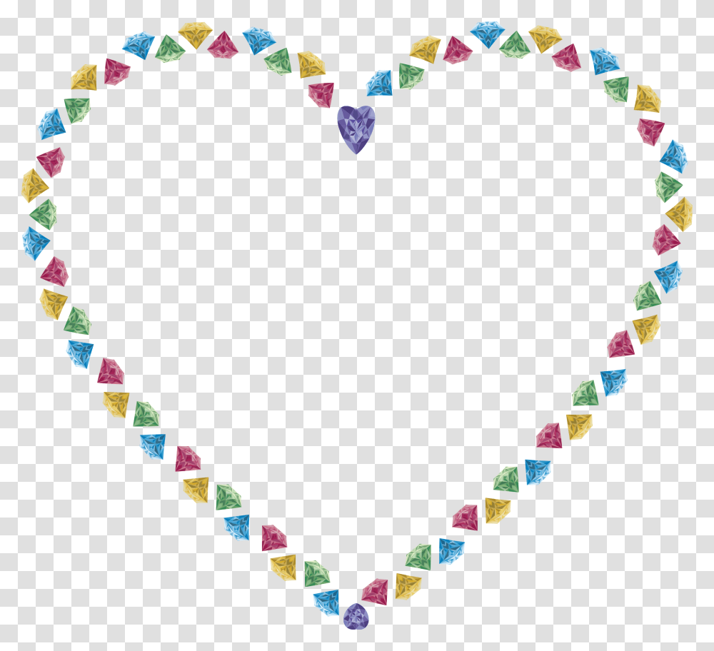 Sparkle Flower Heart Outline, Accessories, Accessory, Necklace, Jewelry Transparent Png