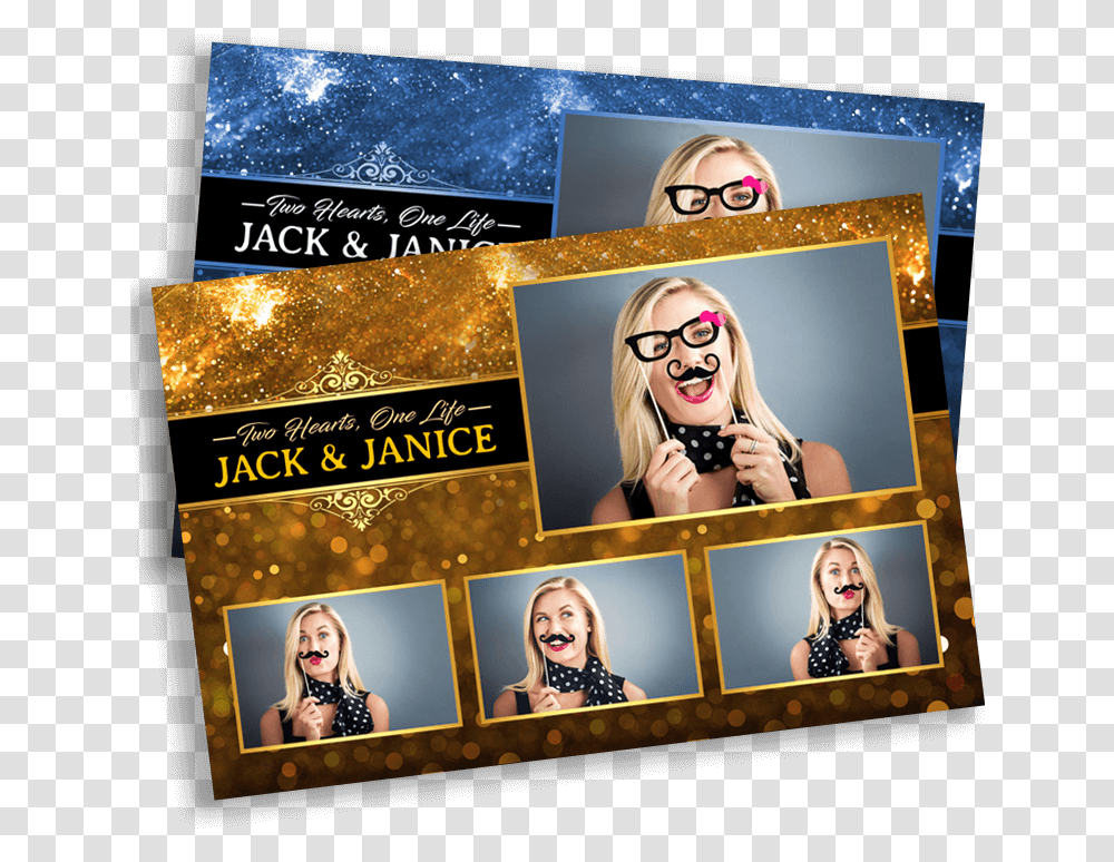 Sparkle Lights Postcard Engagement Party Photo Booth Templates, Collage, Poster, Advertisement, Person Transparent Png