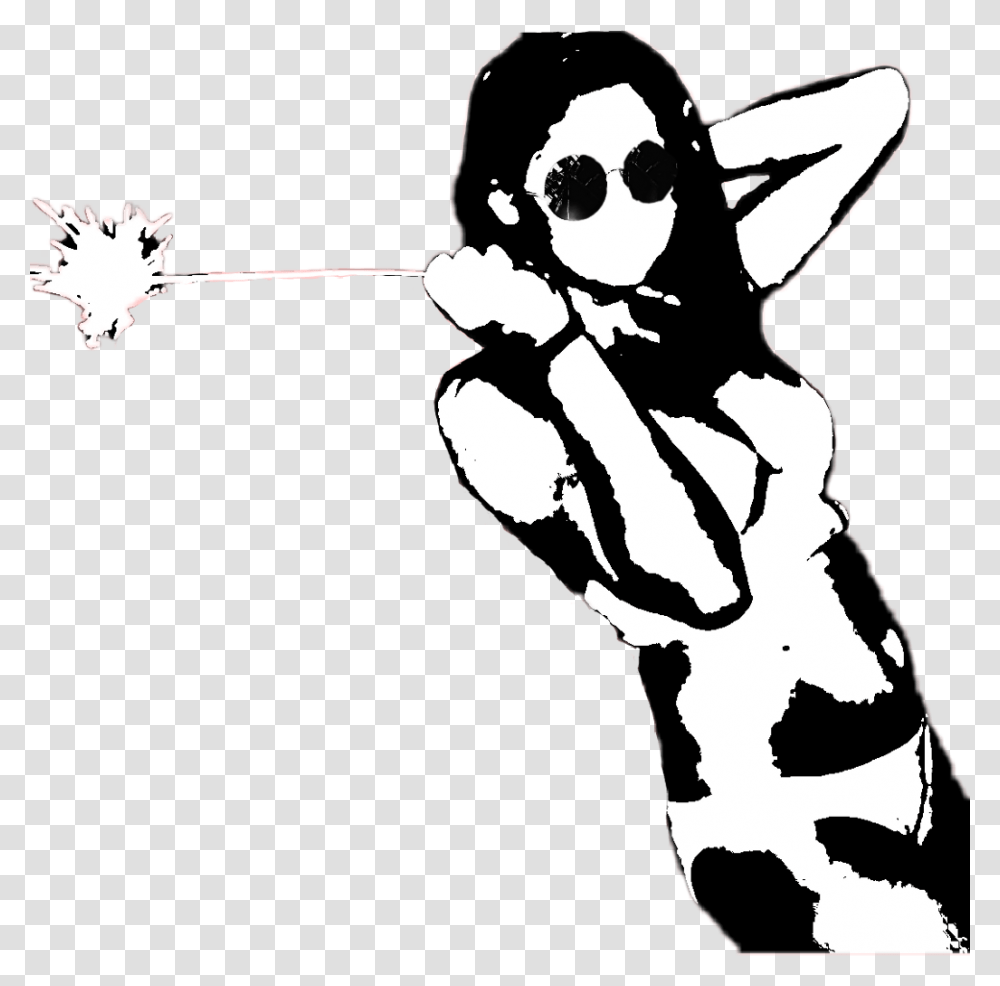 Sparklers Clipart Illustration, Stencil, Person, Human, Sunglasses Transparent Png