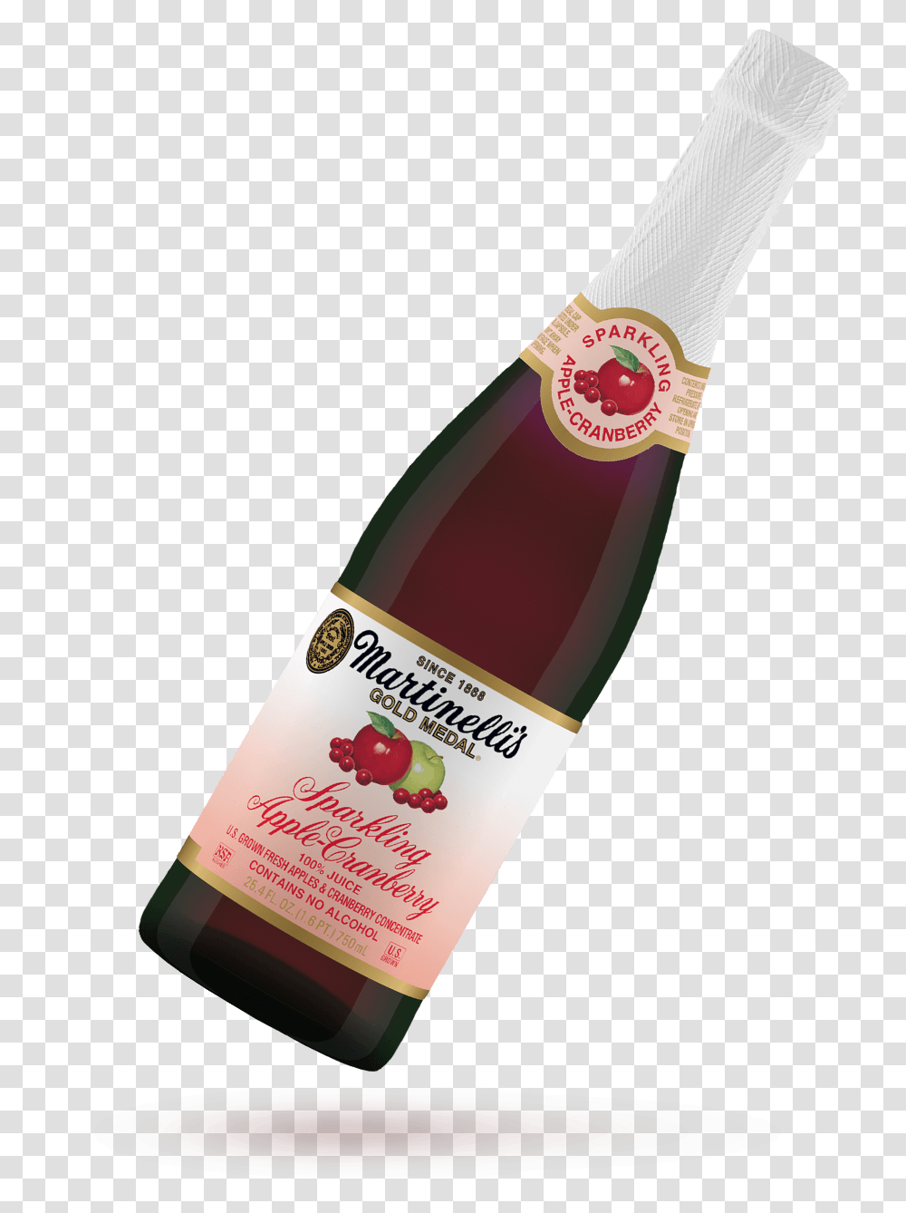 Sparkling Apple Cranberry Juice Sparkling Juices S Non Alcoholic Pomegranate Sparkling, Label, Text, Beverage, Drink Transparent Png