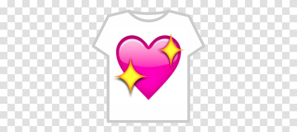 Sparkling Heart Emoji Roblox Heart With Stars Emoji, Light, Clothing, Apparel, T-Shirt Transparent Png