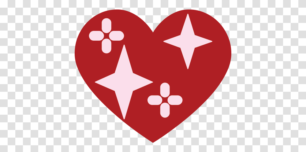Sparkling Heart Id 10106 Emojicouk Heart, Star Symbol, Plectrum Transparent Png