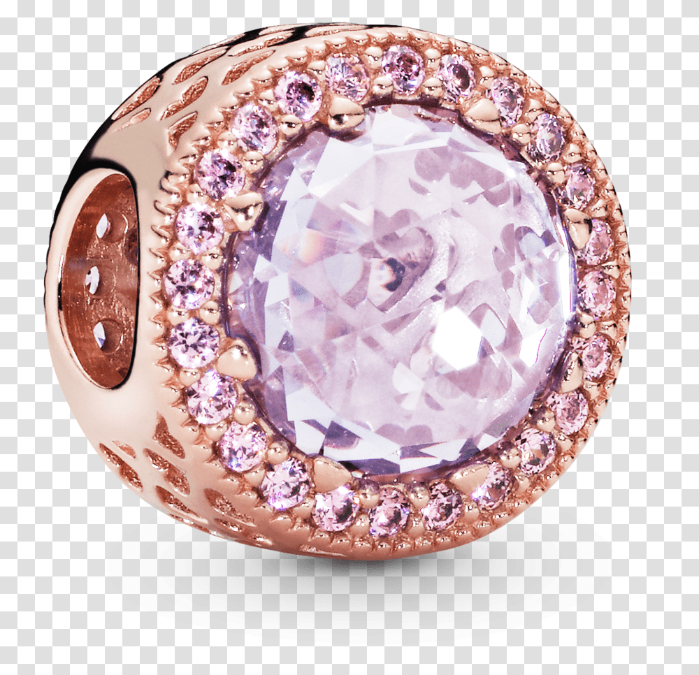 Sparkling Lavender Charm Pandora Rose Gold Radiant Heart Charm, Diamond, Gemstone, Jewelry, Accessories Transparent Png