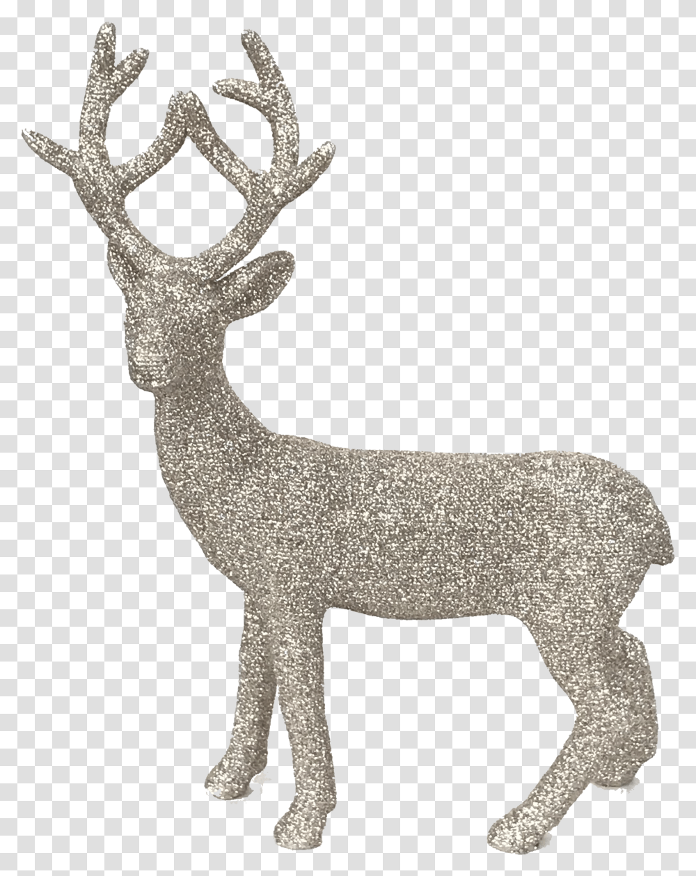 Sparkly Gold Christmas Deer Deer, Wildlife, Mammal, Animal, Elk Transparent Png