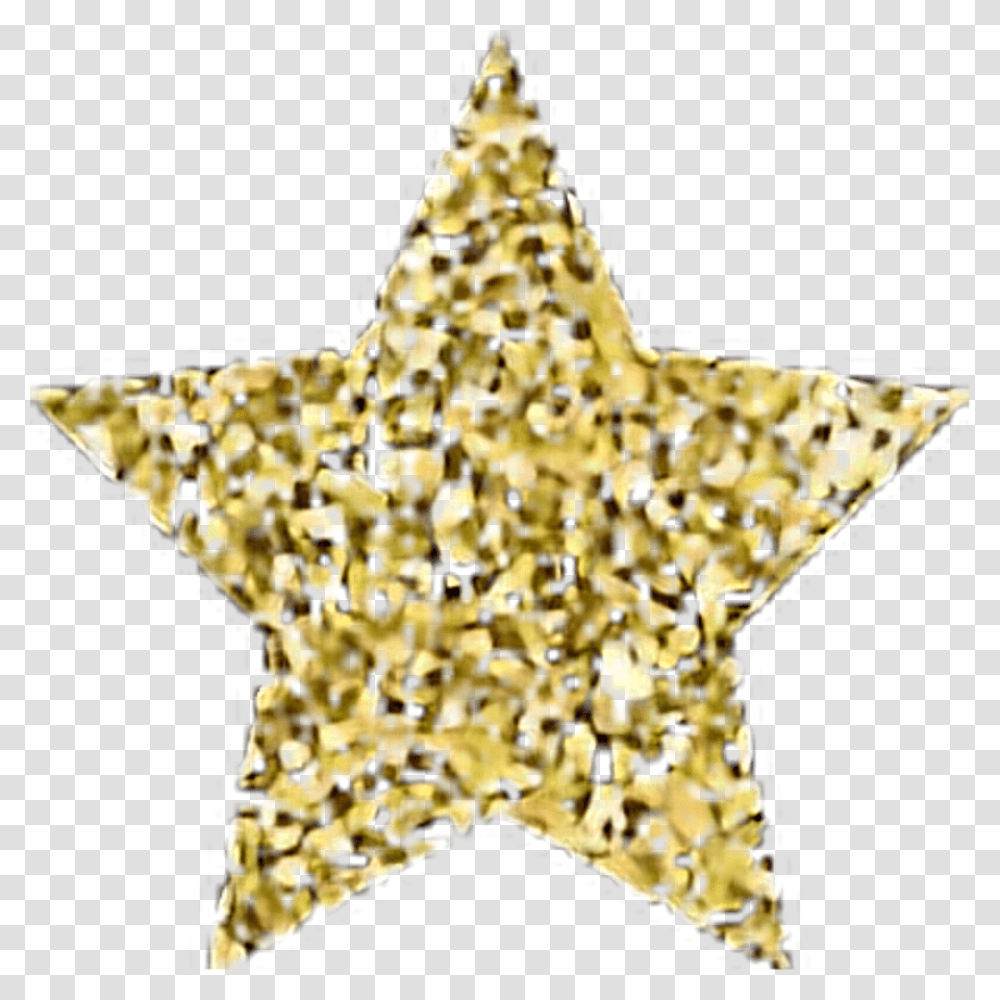 Sparkly Gold Star Download Gold Glitter Star, Star Symbol, Fungus Transparent Png