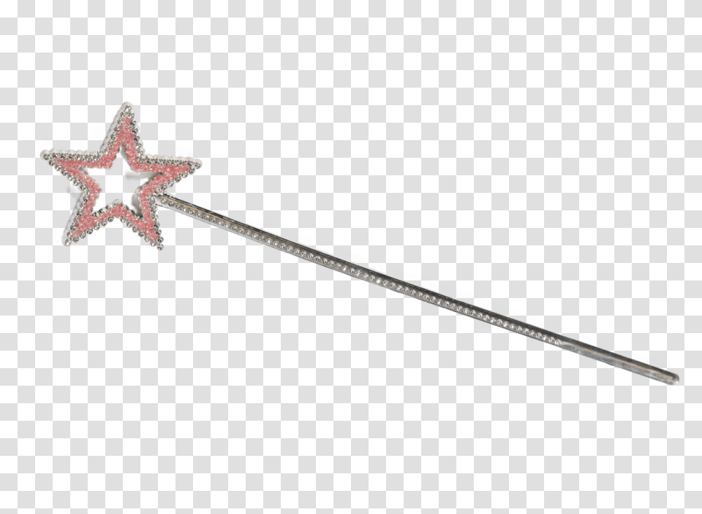 Sparkly Pink Star Wand Solid, Sword, Blade, Weapon, Weaponry Transparent Png