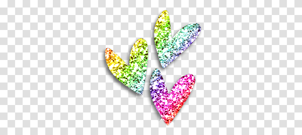 Sparkly Rainbow Love Hearts Rainbow Glitter Hearts, Light, Text, Leaf, Plant Transparent Png