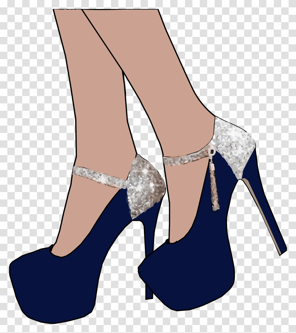 Sparkly Women's Shoes Clip Arts Legs In Heels Clipart, Apparel, High Heel, Footwear Transparent Png