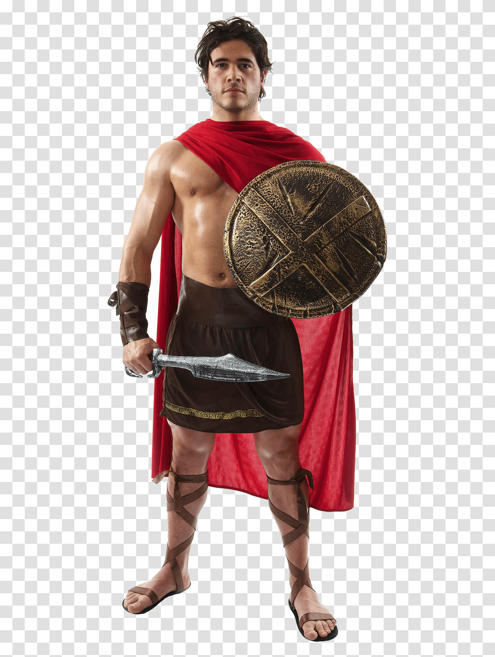 Spartan Fancy Dress, Person, Human, Armor, Costume Transparent Png