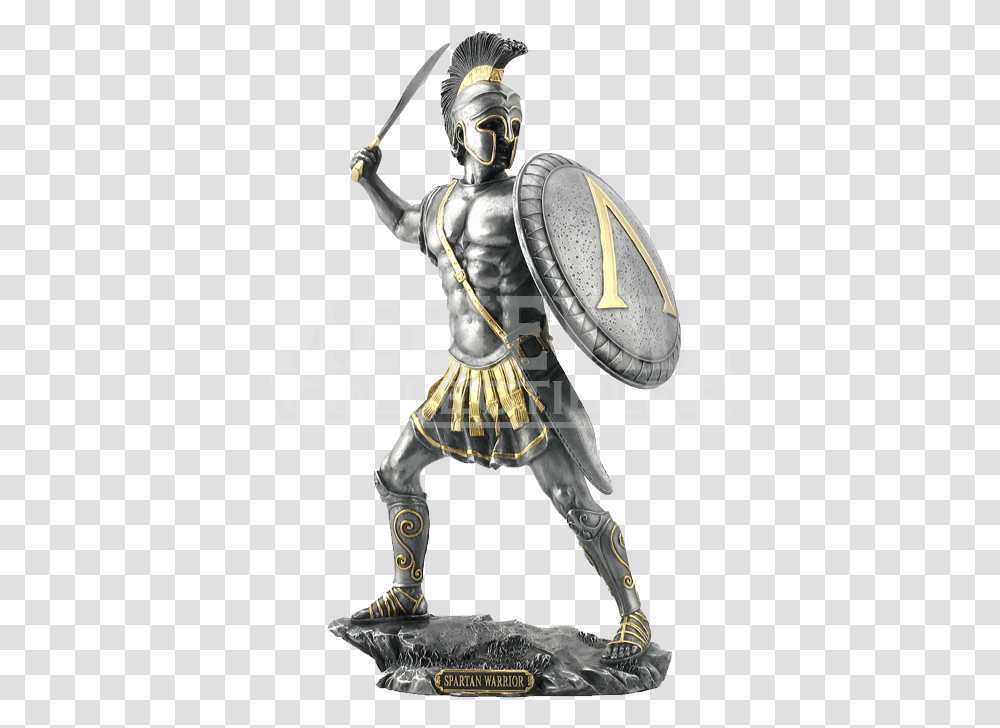 Spartan Hoplite Shield Statue Warrior Shield And Sword, Armor, Person, Human Transparent Png