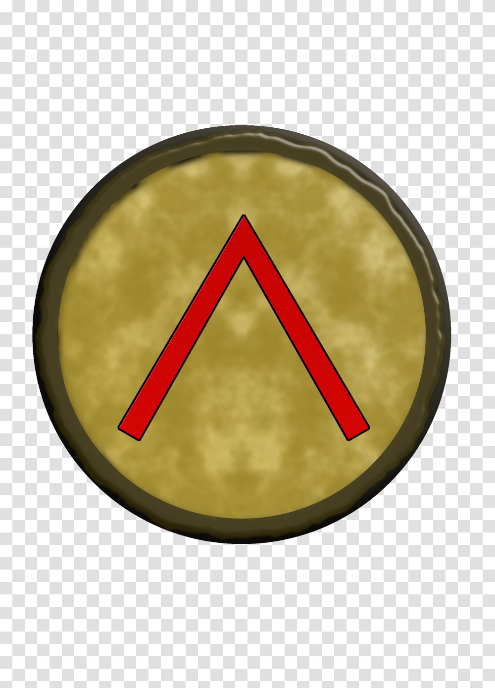 Spartan Shield Icons, Triangle, Sign, Gold Transparent Png