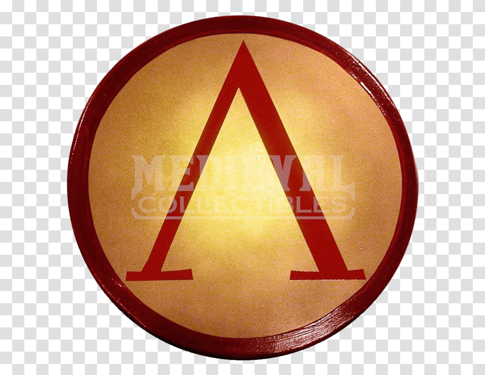 Spartan Shield Red And Gold Spartan Shield Cartoon, Road Sign Transparent Png