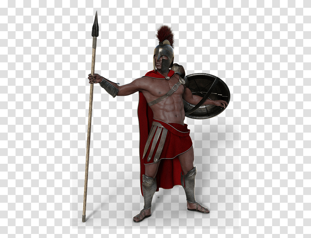 Spartan Sword Sparta Soldier, Person, Wheel, Helmet Transparent Png