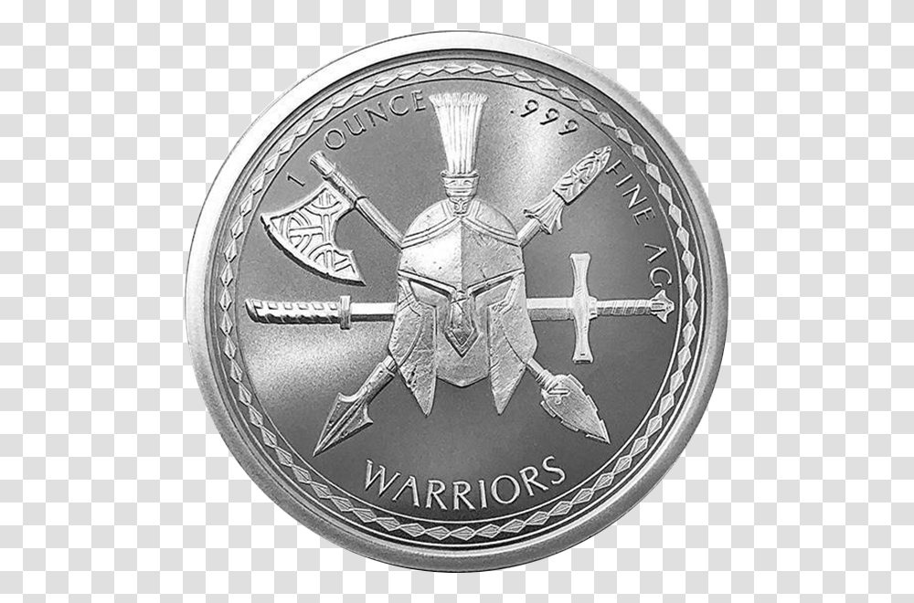 Spartan Warrior Silver Front Spartan Warrior, Clock Tower, Architecture, Building, Coin Transparent Png