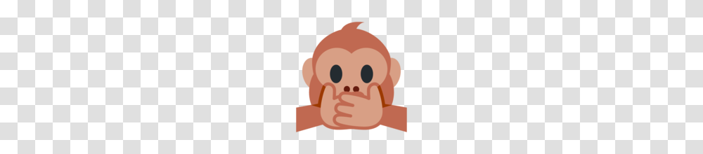 Speak No Evil Monkey Emoji On Twitter Twemoji, Head, Toy, Crowd, Senior Citizen Transparent Png