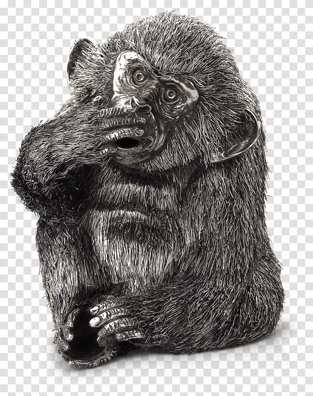 Speak No Evil Monkey Gianmaria Buccellati Boar 1995 Silver, Ape, Wildlife, Mammal, Animal Transparent Png