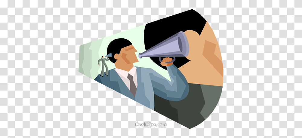 Speaking Through A Megaphone Royalty Free Vector Clip Art, Person, Scientist Transparent Png