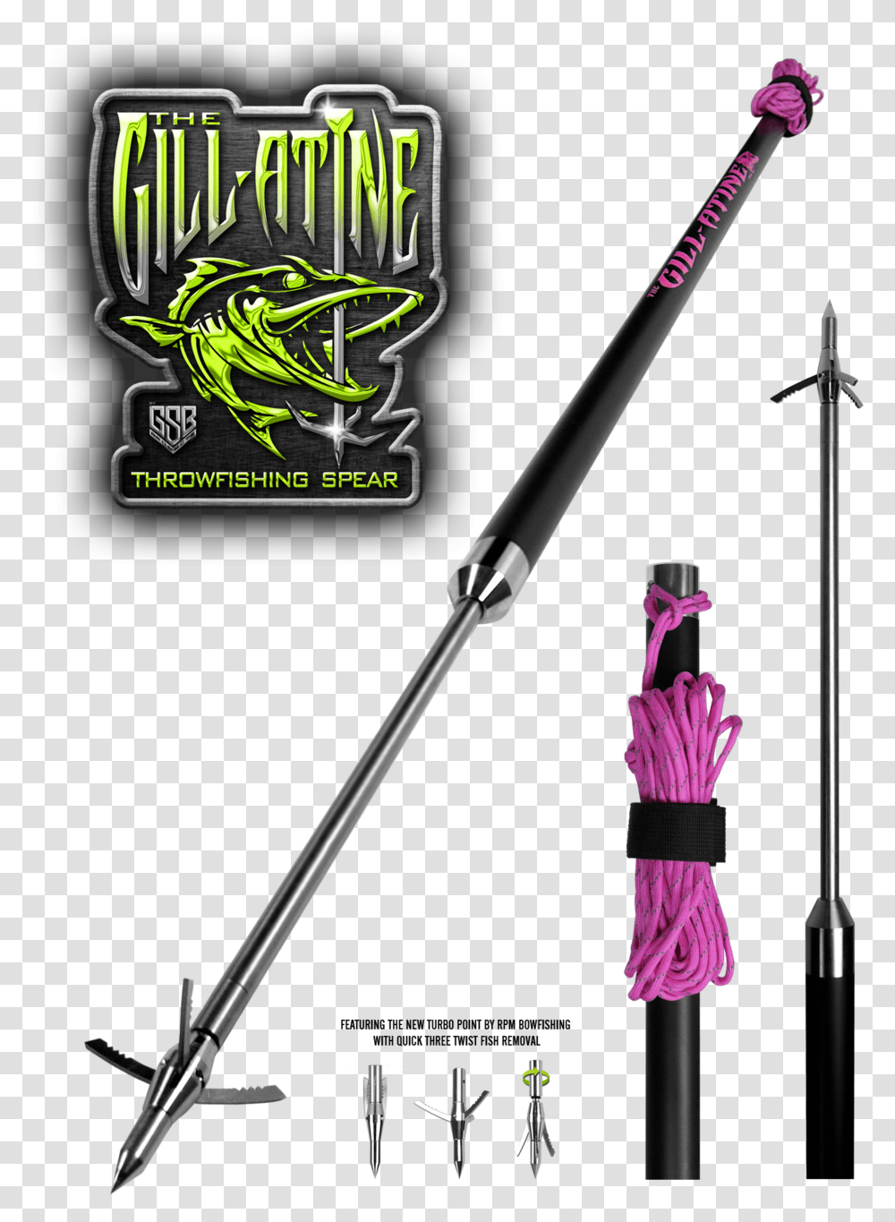 Spear Multiview Pink Bowfishing Spear, Stick, Baton, Weapon, Weaponry Transparent Png