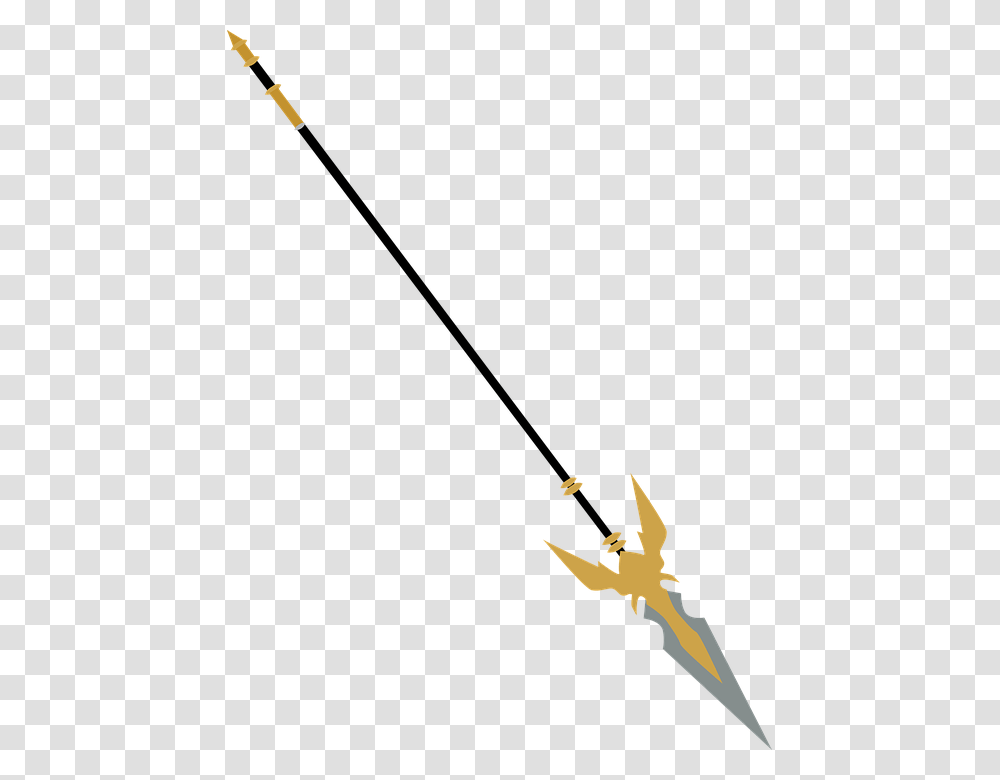 Spear War Spear Svg File War Weapon Lance 3 Prong Hawaiian Sling, Weaponry, Airplane, Aircraft, Vehicle Transparent Png