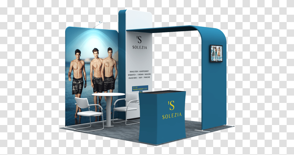 Special Design Exhibition Booth, Chair, Person, Advertisement, Poster Transparent Png
