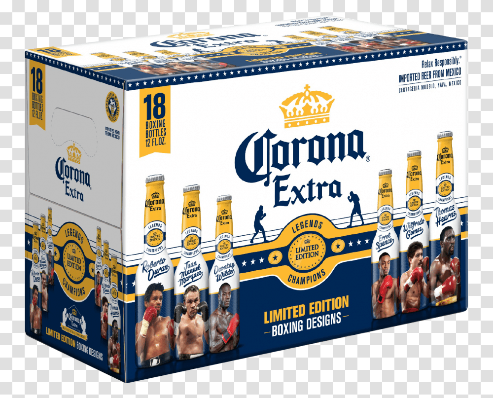 Special Edition Corona Bottles Boxing, Person, Paper, Food Transparent Png