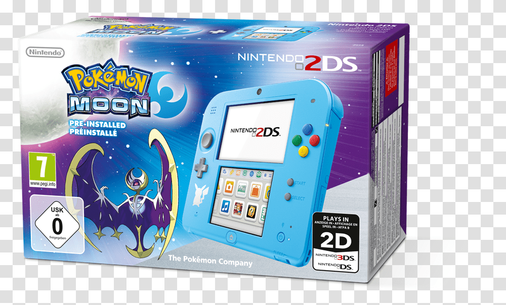 Special Edition Pokemon Moon Nintendo 2ds Pokemon Sun And Moon, Mobile Phone, Electronics, Cell Phone Transparent Png