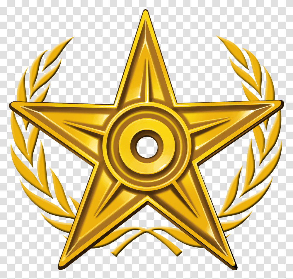 Special Gold Barnstar Gold Barnstar, Symbol, Star Symbol, Emblem, Logo Transparent Png