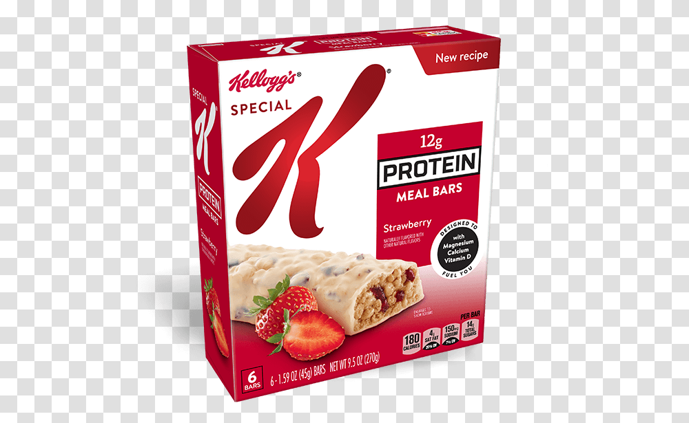 Special K Strawberry Protein Meal Bars Special K Chocolate Peanut Butter Protein Meal Bar, Food, Plant, Breakfast, Bread Transparent Png