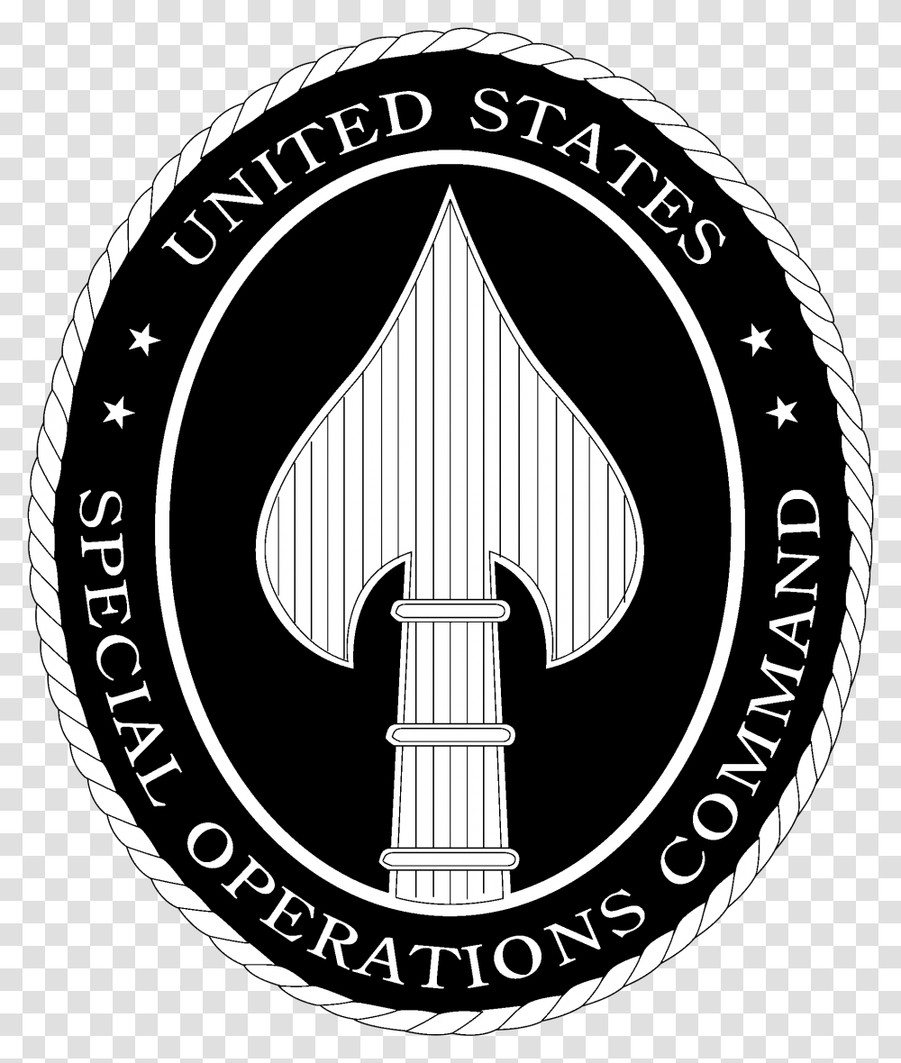 Special Operations Command Logo Black And White Special Operations Command, Emblem, Trademark Transparent Png