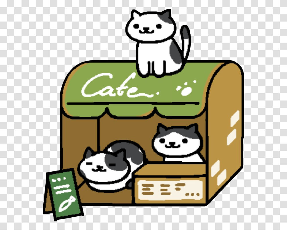 Speckles Spots And Chip With The Cardboard Cafe For Neko Atsume Marshmallow And Cocoa, Mailbox, Letterbox, Label Transparent Png