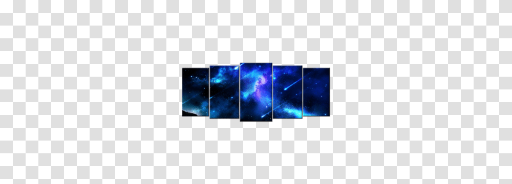 Spectacular Blue Meteor Shower Canvas Wall Art, Outer Space, Astronomy, Universe, Outdoors Transparent Png