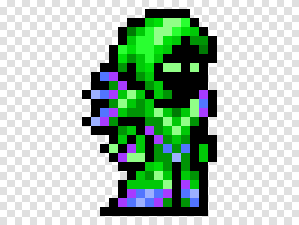 Spectre Armor Chlorophyte Armor Terraria Pixel Art Armor, Green, Pattern, Tree Transparent Png