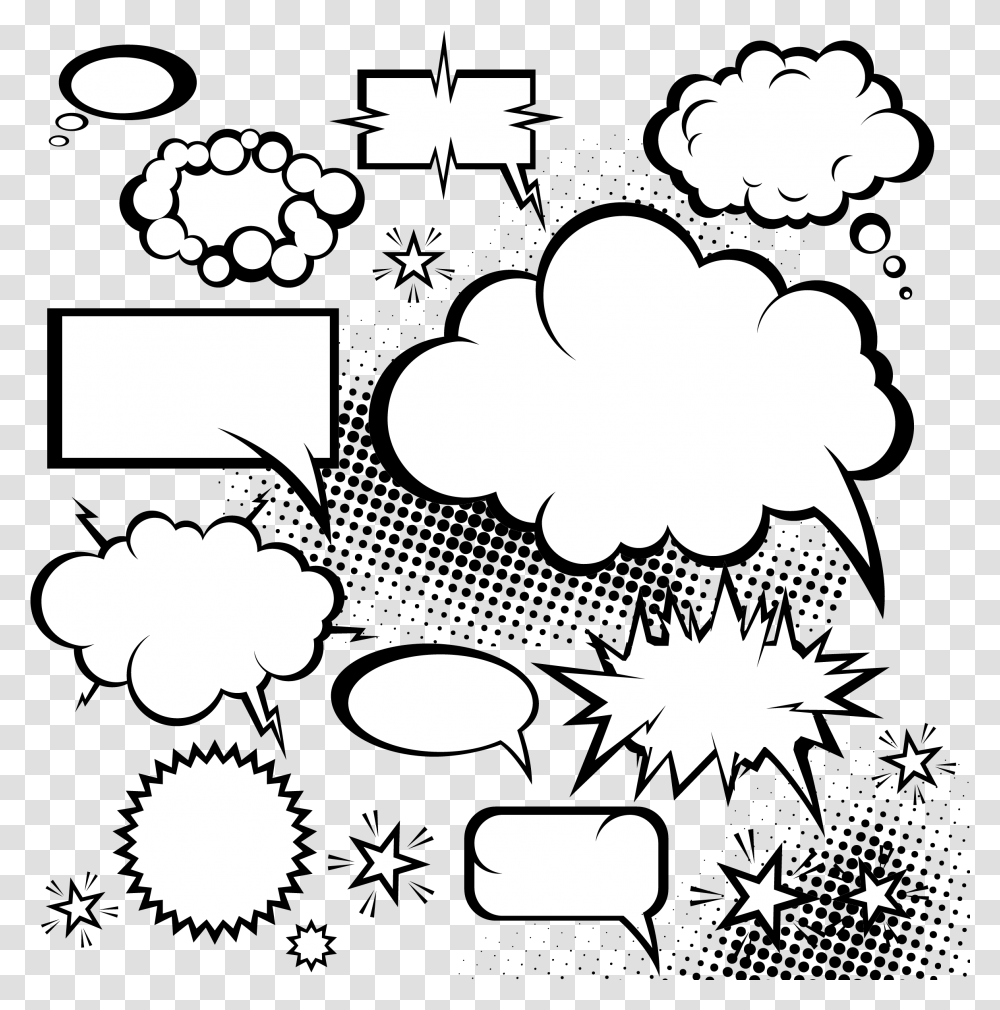 Speech Balloon Comic Book Dialogue Cloud Explosion Cloud Comics, Floral Design, Pattern Transparent Png