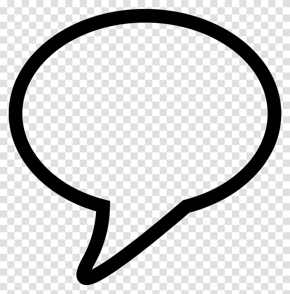 Speech Balloon Outline For Conversation Icon Free Download, Apparel, Racket, Hat Transparent Png