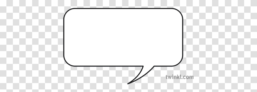 Speech Bubble 8 Black And White Horizontal, White Board, Screen, Electronics, Symbol Transparent Png