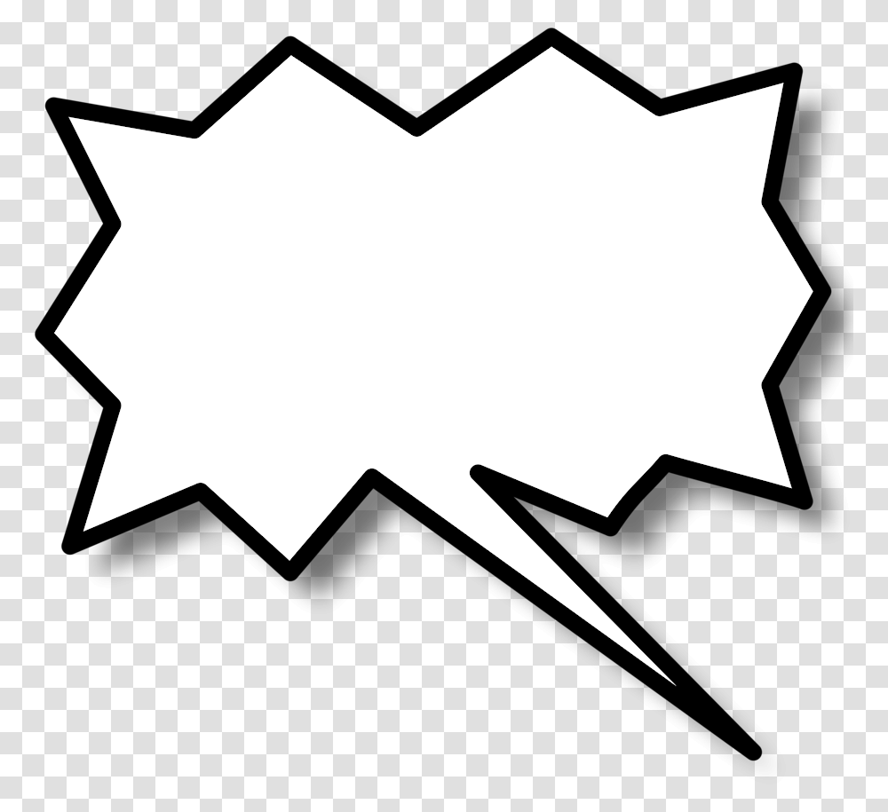 Speech Bubble Free Stock Photo Illustration Of A Cartoon Pointy Speech Bubble, Leaf, Plant, Star Symbol Transparent Png