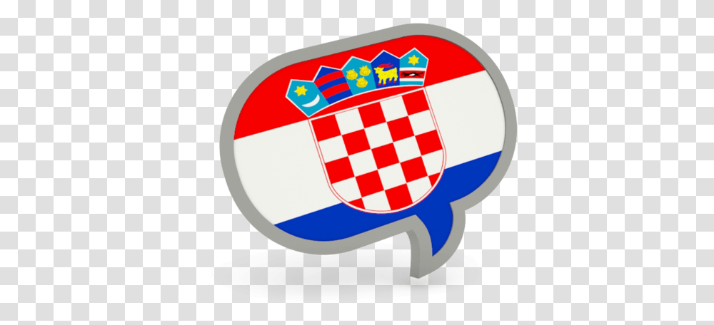 Speech Bubble Icon Croatian Flag, Label, Armor, Logo Transparent Png