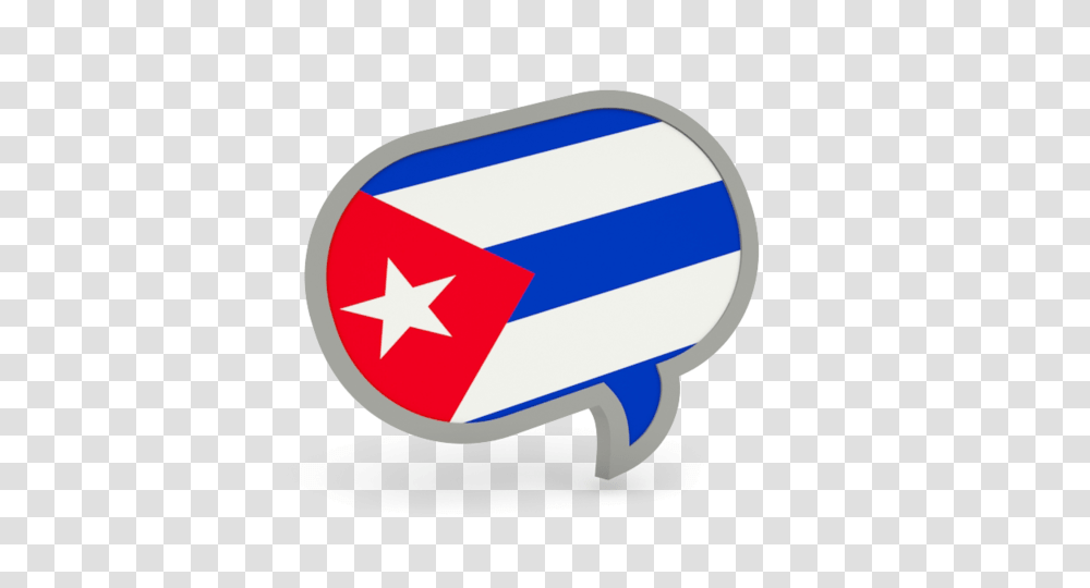 Speech Bubble Icon Illustration Of Flag Of Cuba, Star Symbol, Medication, Pill Transparent Png