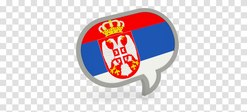 Speech Bubble Icon Serbia Flag, Logo, Trademark, Piggy Bank Transparent Png