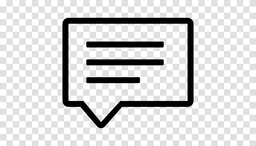 Speech Bubble Rectangular Outline Symbol With Text Lines, Label, Sticker, Logo, Trademark Transparent Png
