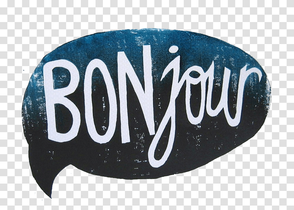 Speech Bubble Saying Bonjour, Logo, Trademark Transparent Png