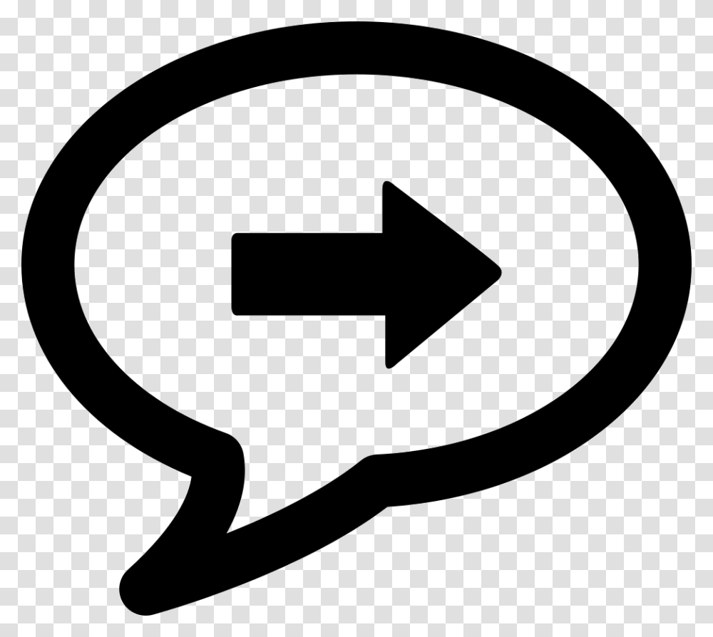 Speech Bubble With Right Arrow Localization Icon White, Label, Stencil Transparent Png