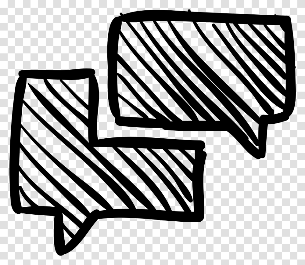 Speech Bubbles Chat Sketch Icon, Apparel, Chair, Furniture Transparent Png