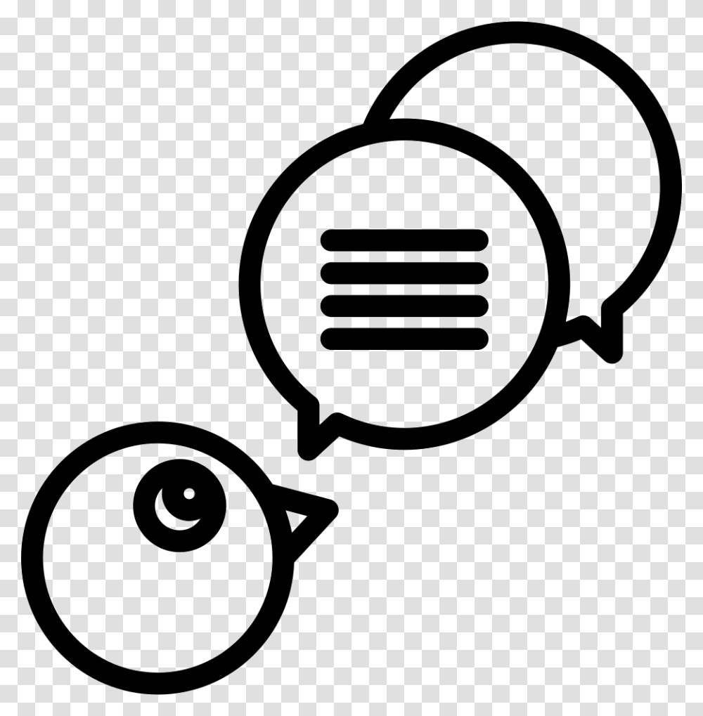 Speech Bubbles Outline Symbol In A Circle, Stencil, Lawn Mower, Tool Transparent Png