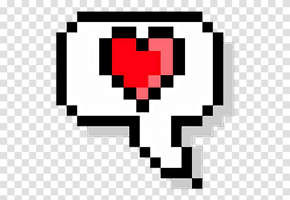 Speechbubble Heart Red Love Cute Aesthetic Pixel Speech Bubble, Logo, Trademark, Pac Man Transparent Png
