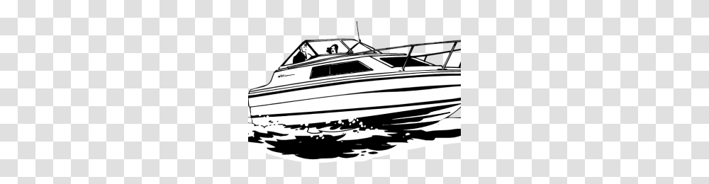 Speed Boat Clip Art Black And White, Vehicle, Transportation, Yacht Transparent Png