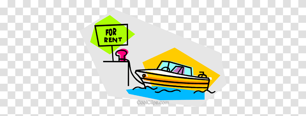 Speed Boat For Rent Royalty Free Vector Clip Art Illustration, Transportation, Vehicle, Car, Automobile Transparent Png